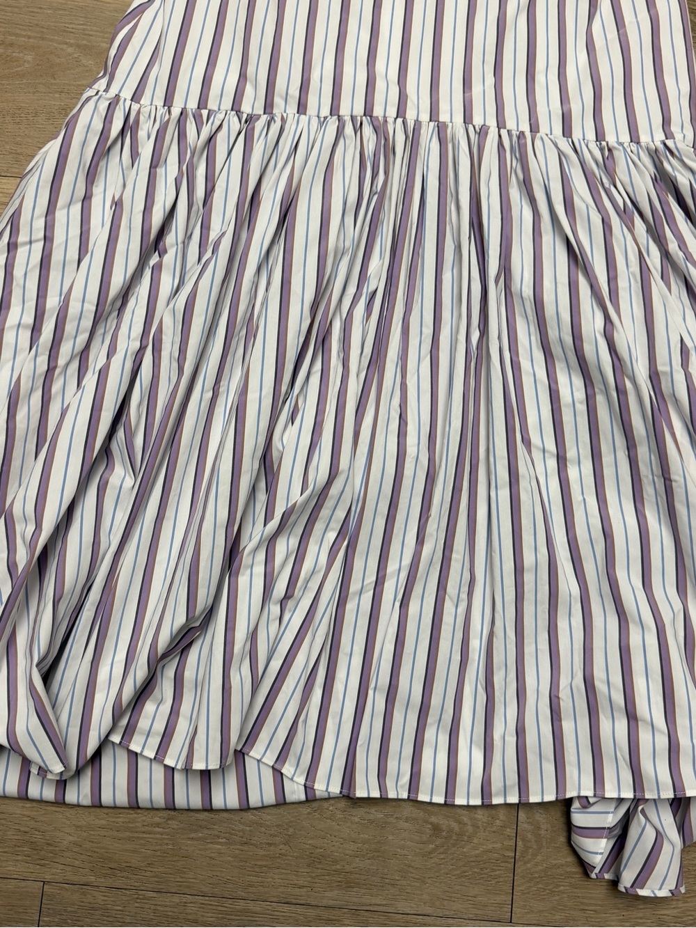 Veronica Beard Radley Striped Midi Dress Off White Multi Size 10 598$ NWT - Picture 4 of 16